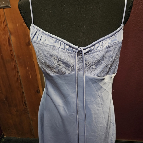 Urban Outfitters Light Blue Lace Chemise womens size large - Picture 3 of 8